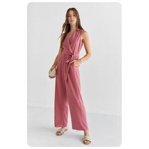 Elegant Pink Sleeveless Jumpsuit